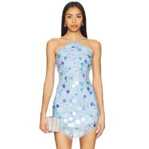 ✨ NWT Lovers + Friends Sequin Mini Dress - Light Blue, Size S ✨